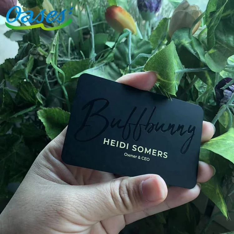 Customized query 2025 Premium Customized Name Plate and Elegant Craftsmanship Matt Black Metal Business Cards for Professional U