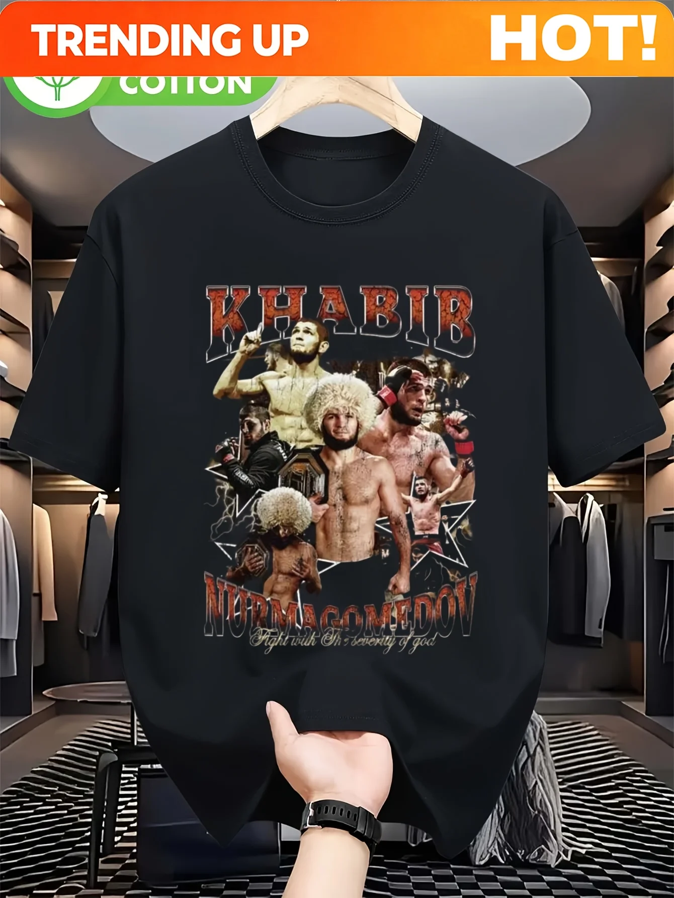 Men's Shirts Khabib Nur Premium Quality Heavyweight Celebrity Vintage Bootleg