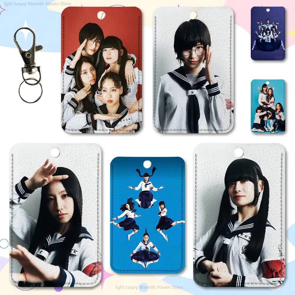 A-Atarashii G-Gakko Premium PU Leather Card for Daily Use Holder Card Case with Metal Carabiner Customizable Design