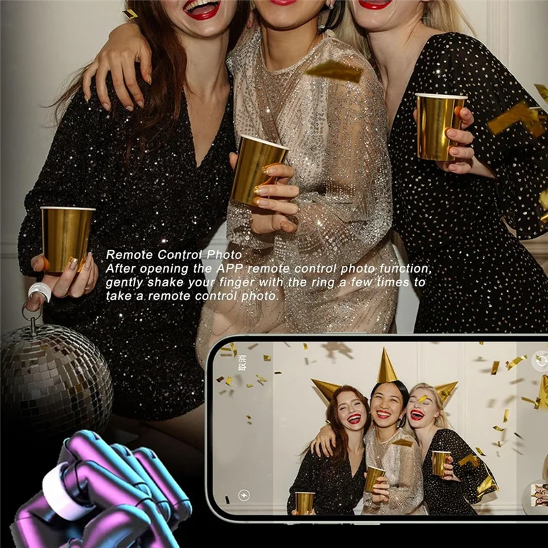 B92B-Intelligent Ring Health Tracker Multifunctional Health Monitoring Ring Super Long Battery Life Smart Ring Health Tracker