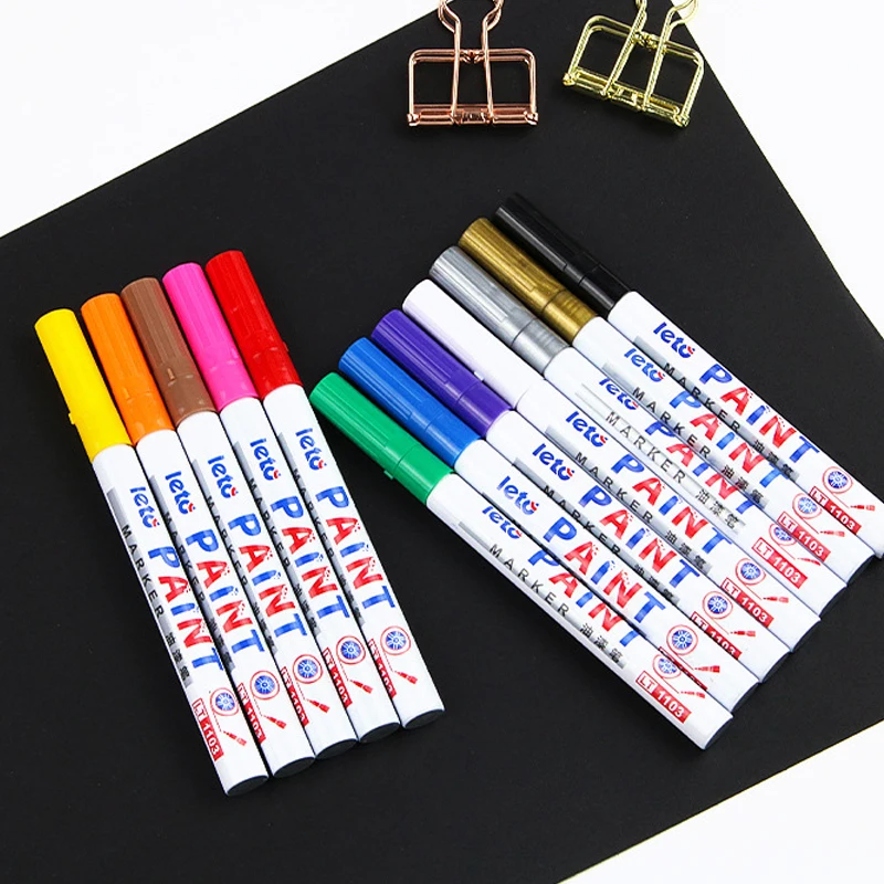 12 Color Paint Pen,Marker,Waterproof And Oil-Proof Tire Industry,No Fading,No Erasure,No Fading Oiliness 1pcs