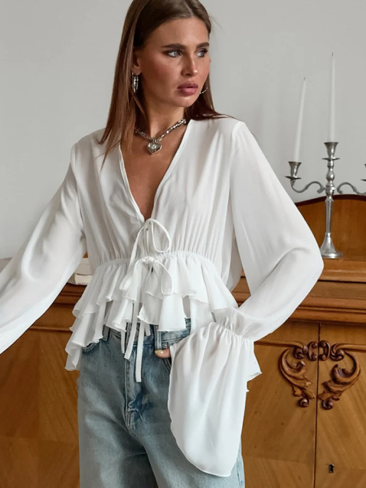 

Faionable шифоновый длинный све с поясом, женский irt весна-лето, новый свободный удобный расклешенный свек Fem, корейский Sle Kn...