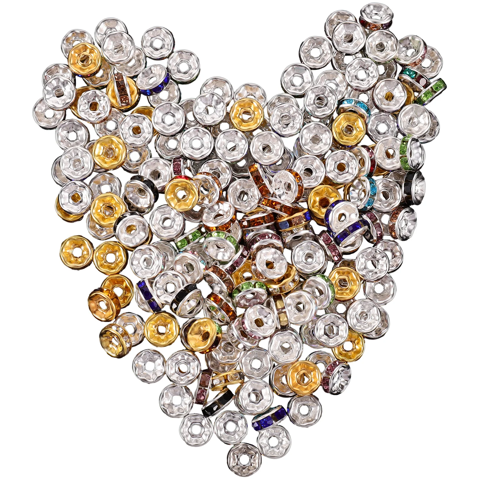 

200Pcs Premium Glass Rhinestone Spacer Chips Beads for DIY Jewelry Making Handcrafts Bracelet Necklace Craft Decoration