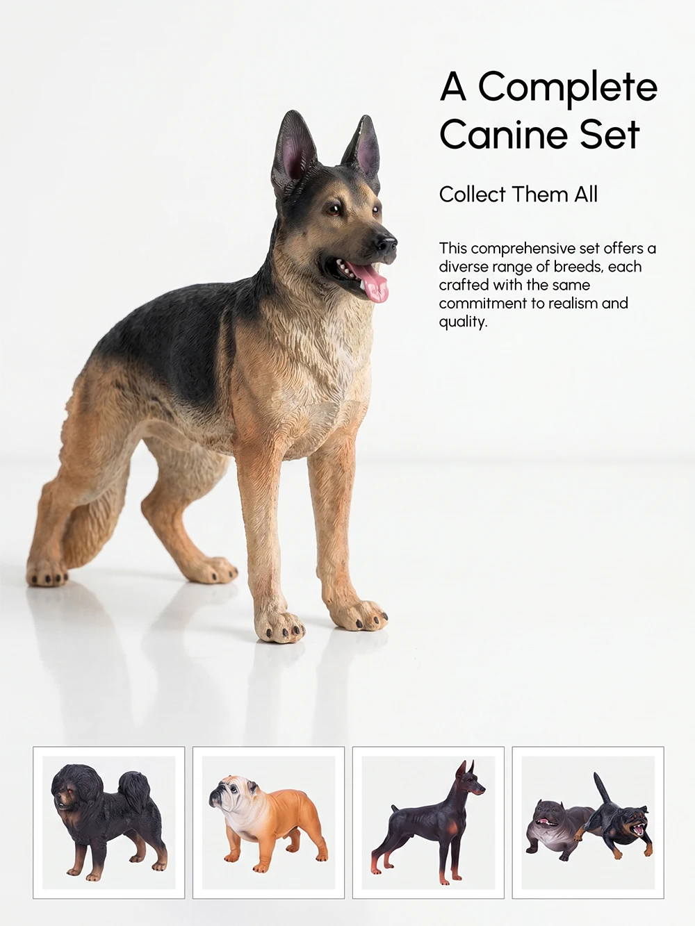 Farm Haustier Hund Bullterrier Dobermann Labrador Simulations-Tiermodell Action- & Spielfiguren Sammlung Spielzeug für Kinder Geschenk – Detail 7
