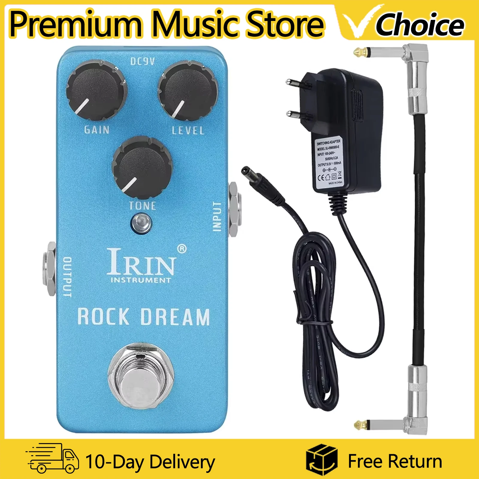 

IRIN RS-03 педаль эффектов для электрогитары Rock Dream педаль эффектов True Bypass мини одиночная гитарная педаль аксессуары и детали для гитары