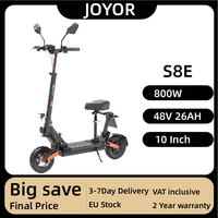 JOYOR S8E EScooter 800W 48V26AH Foldable Seat Electric Scooter With rearview mirror 10'' Tire Aldult Convenient Travel EScooters