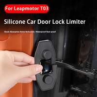 For Leapmotor T03 C01 C11 4Pcs Car Silicone Door Door Lock Rubber Sleeve Protective Lock Cover Stickers Car Interior Accessorie