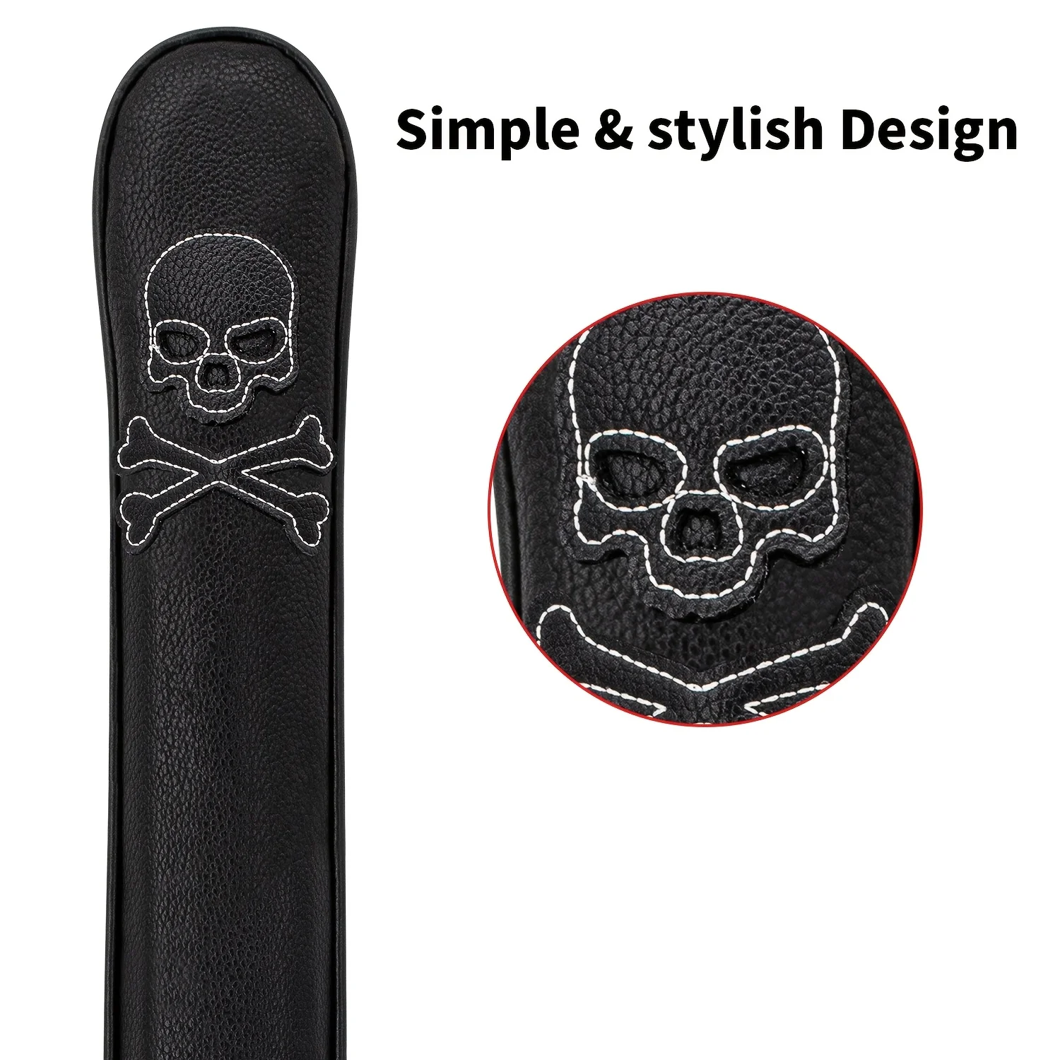 1pc Skull Head Directional Golf Club Head Cover Suitable for Practice, Tournaments & Casual Outings - Protective Durable Head view 3