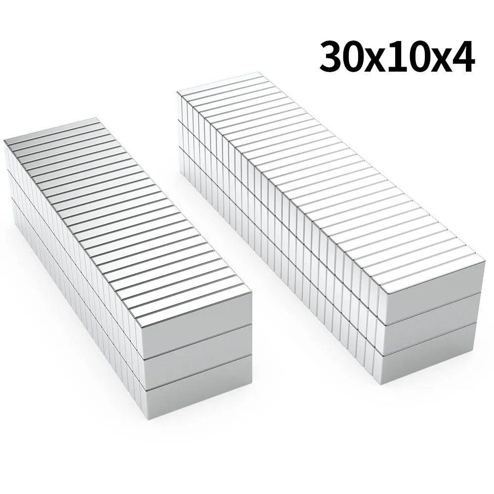 

30x10x4mm N35 Super Strong Neodymium Magnet Blcok NdfeB Powerful Permanent Magnetic imanes Refrigerator Magnets 30*10*4mm