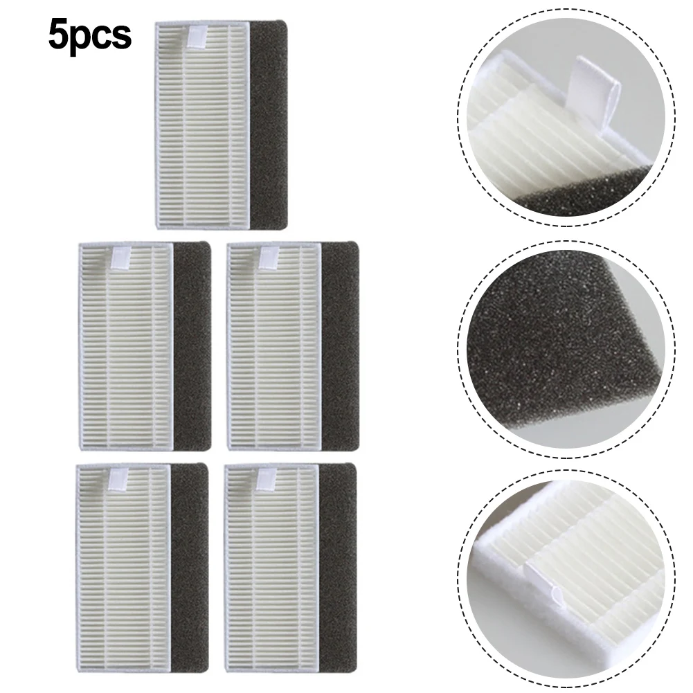 إكسسوارات قطع غيار بديلة من البلاستيك المُستبدال باللون الأبيض 5 * ورق فلتر مُزيل بسهولة للمتانة