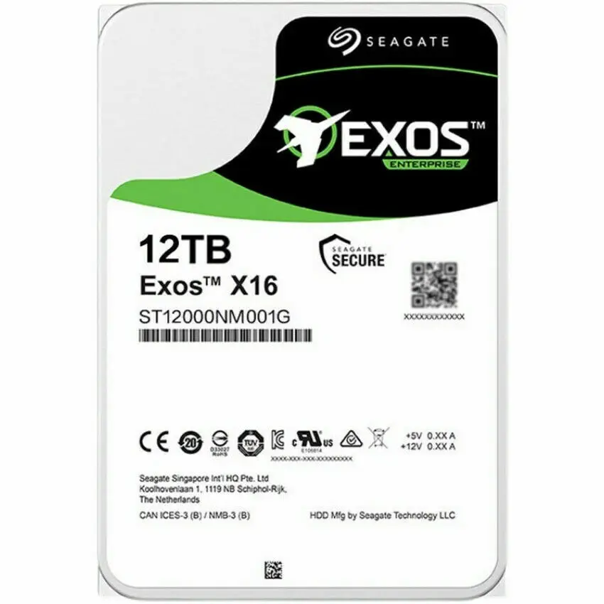 Imagem -03 - Disco Rígido St12000nm001g para Seagate 12tb Exos X16 512e 3.5 Sata Gbps Enterprise Novo