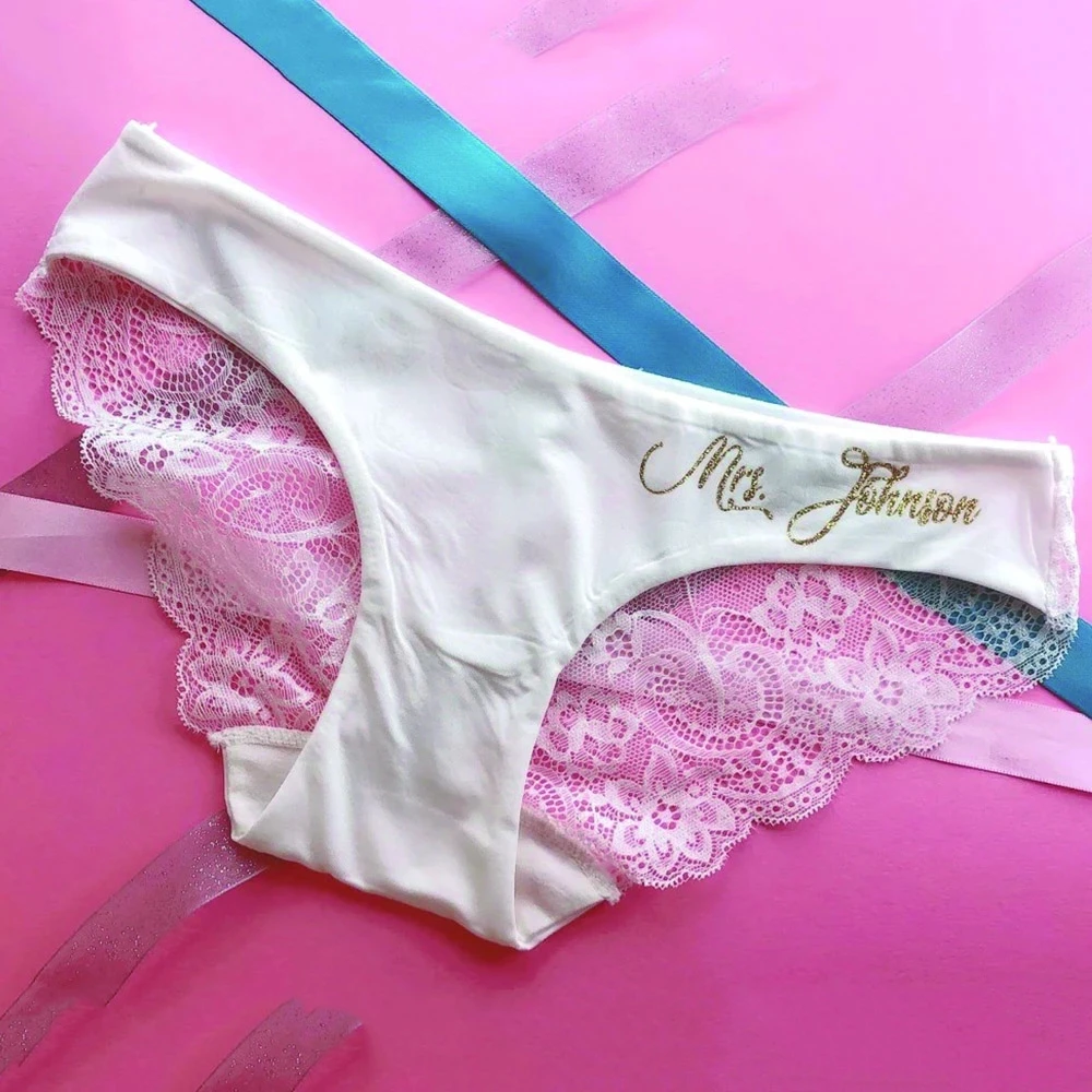 Personalized Bride Panties - Custom Bride Panties - Bridal Lingerie - Bachelorette Party Gift - Bachelorette Party - Bride Gift