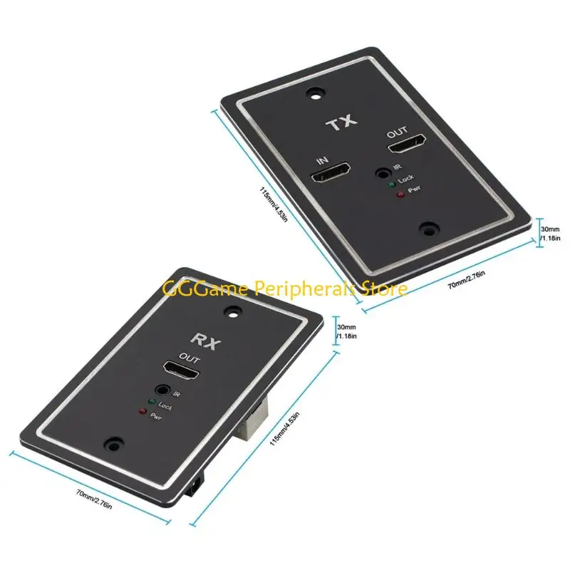 Picture 7: U55B Stable 1080P HDTV Extender Wall Plate Type with IR Remote Locking Power Indicators