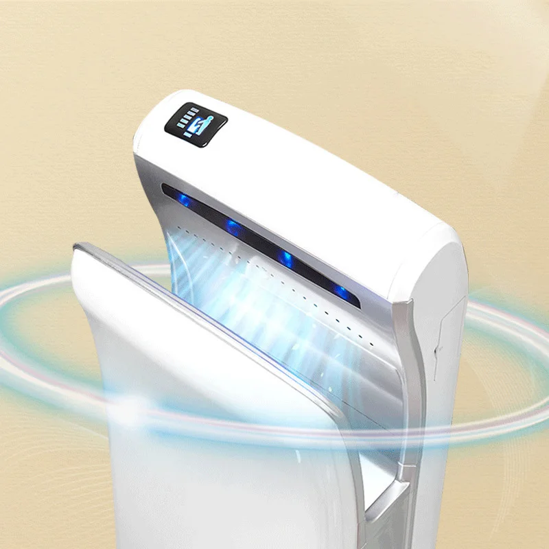 1800W Automatic Jet Hand Dryer with HEPA Vertical Slim Double for Commercial Wall Mounted    Fast Drying for Toilet