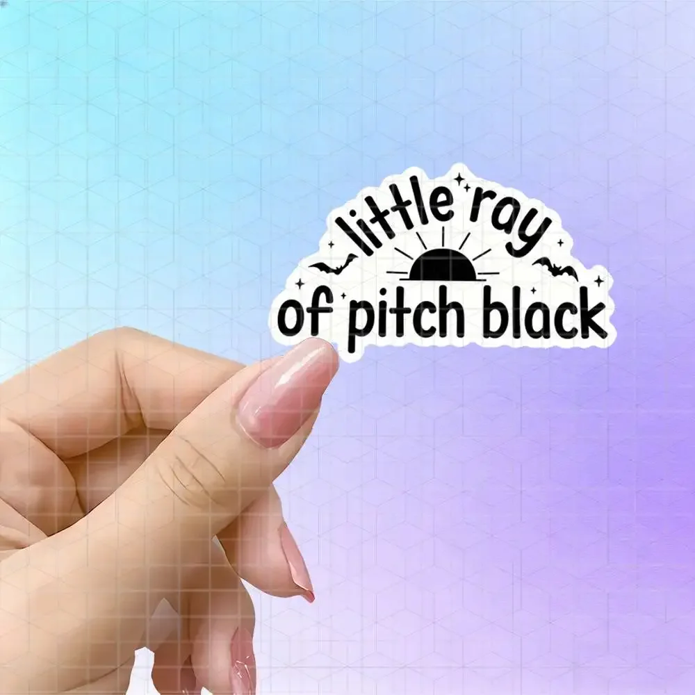 A Tiny Ray Of Pitch Black Dark Aesthetic Vinyl Sticker Matte Decal For Laptop Skateboard Melancholic Cool