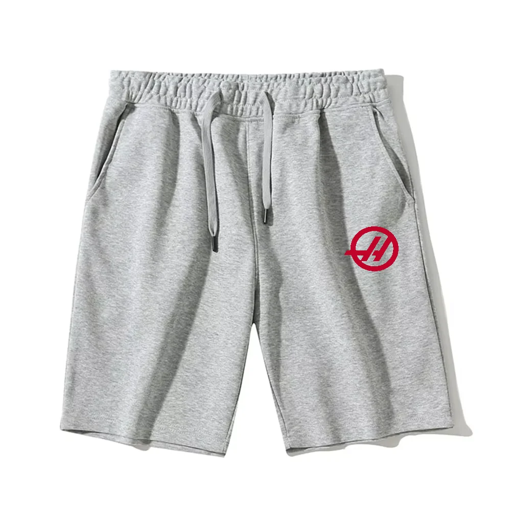 Calções masculinos de algodão preto, redondo, vermelho, cinto elástico, shorts casuais, leve, verão 2025, camiseta respirável