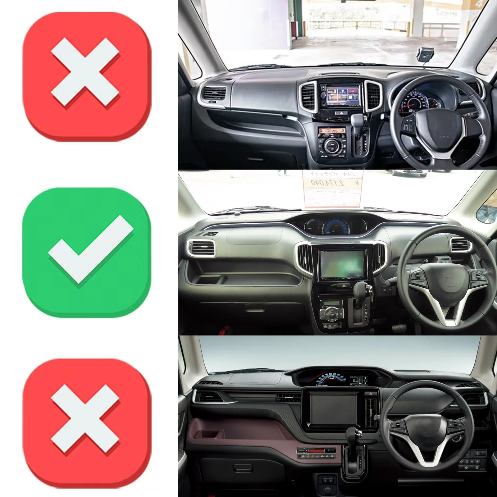 For Suzuki Solio 2017 2018 2019 2020 RHD Car DashMat Sunshade Dashmat Dashboard Cover Pad Protective Carpet Accessories