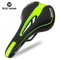 WEST BIKING Bicycle Saddle Soft Breathable Ciclismo Cushion Road Bike Saddle Shockproof Bicycle Cycling Front Seat Saddles