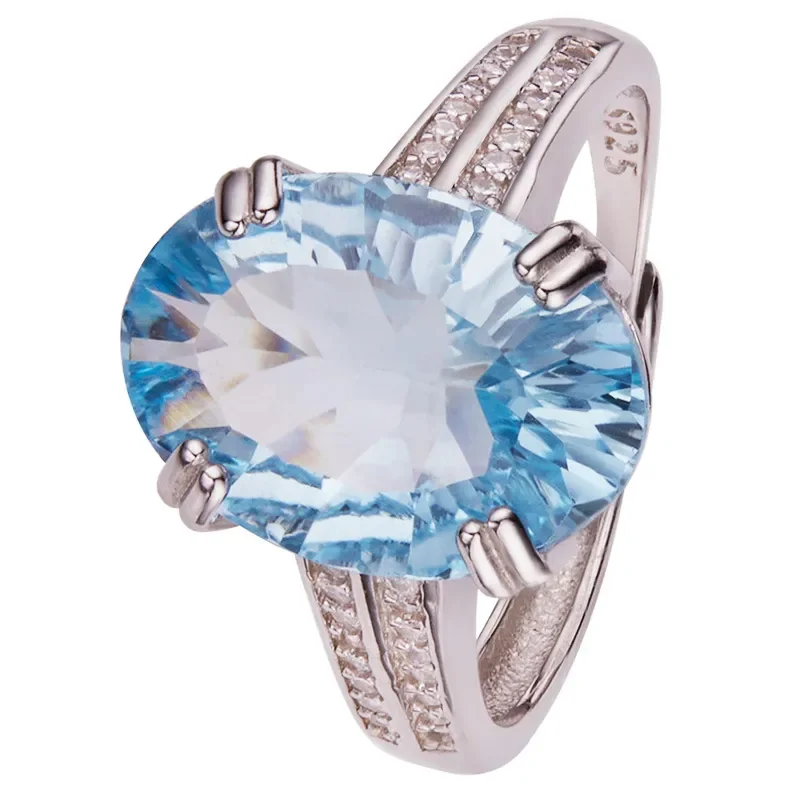 Color Treasure Jewelry Natural Citrine Amethyst Topaz Ring Women's Millennium Cut S925 Sterling Silver Live Popular