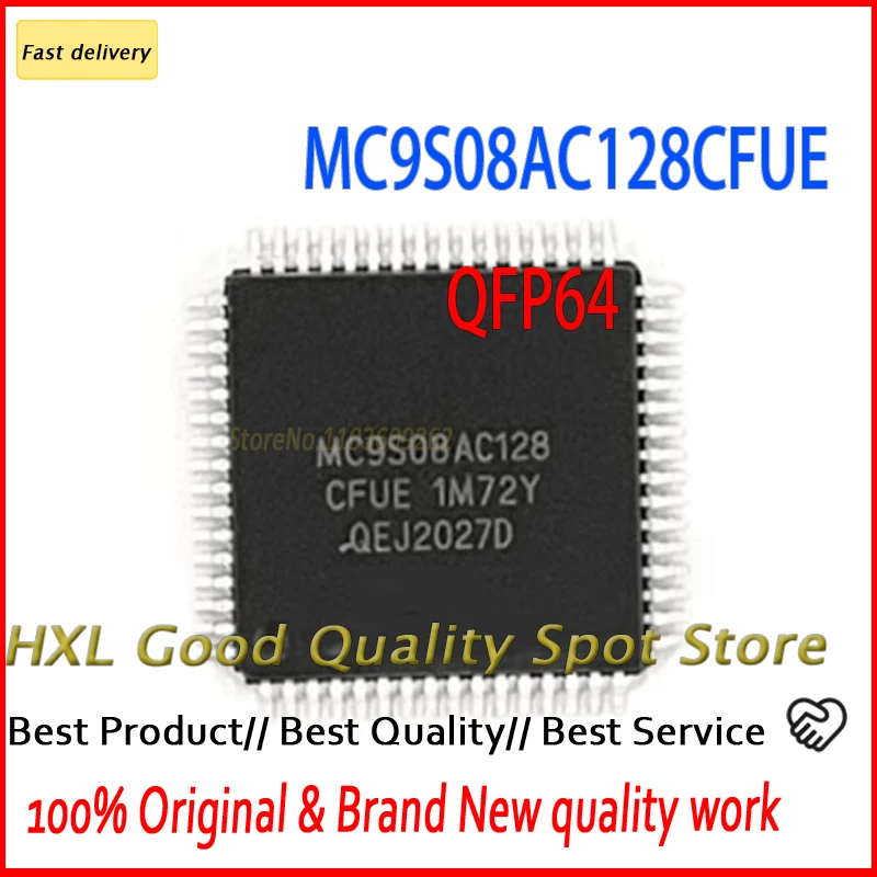 New Original Genuine Ic 5PCS/lot  MC9S08AC128 MC9S08AC128CFUE QFP64 New Original 8-bit Microcontrollers