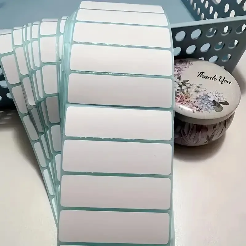 300/900/1500Pcs New Adhesive Thermal Label Sticker Paper Blank Label Direct Print Waterproof Blank Tag Print Supplies for School