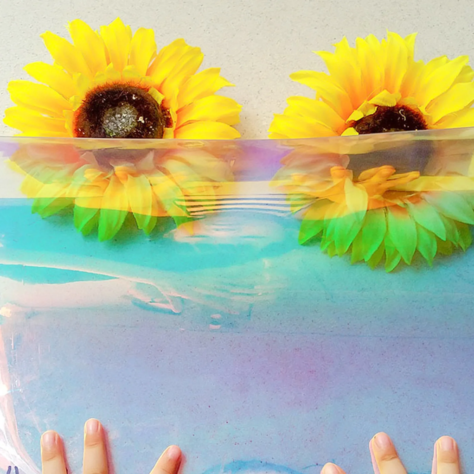 

1 Sheet Colored PVC Fabric Iridescent Film DIY Material for Patchwork Handbags Phone Covers Clips Film Fabric Iridescent Sheet