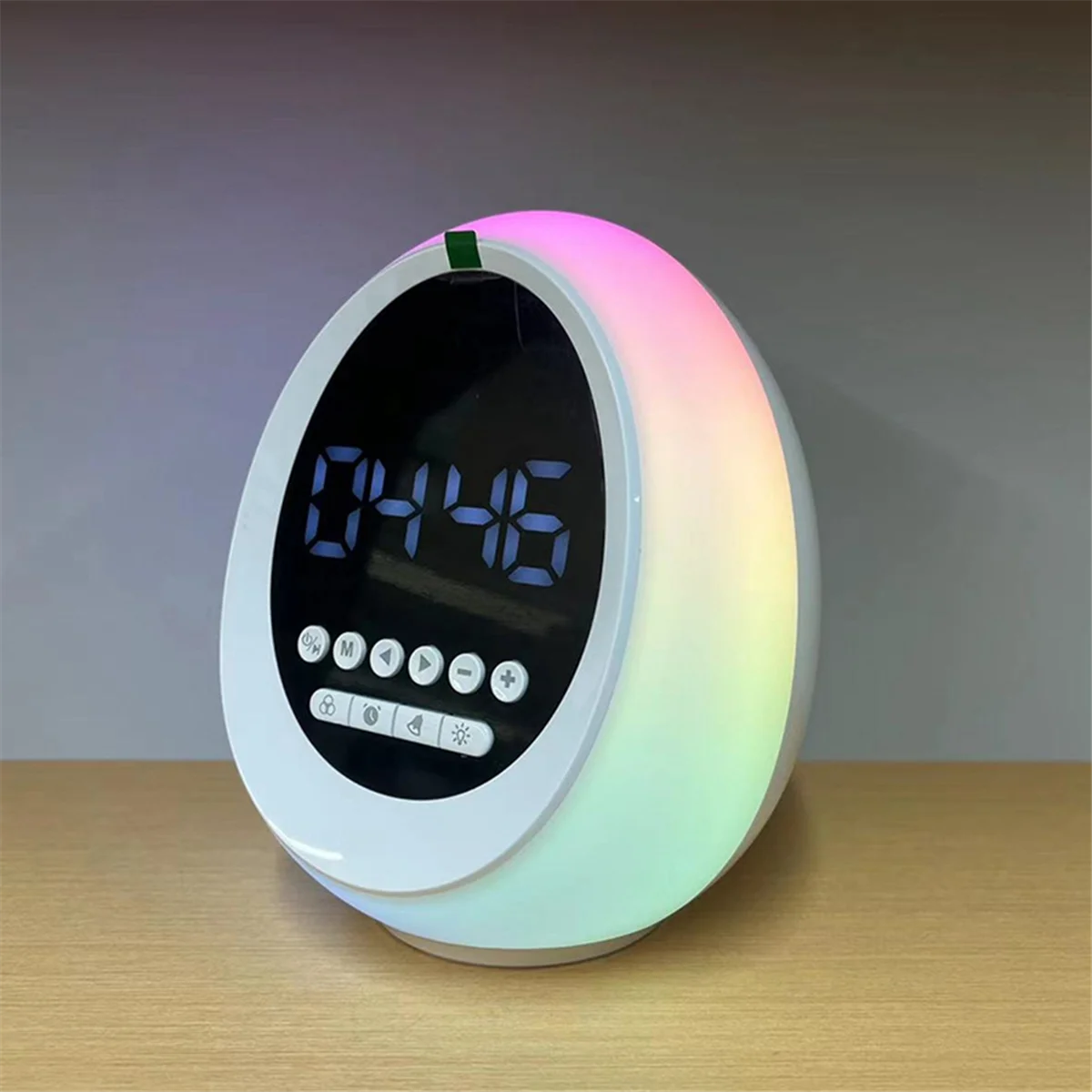 New RGB Colorful Atmosphere Light Bluetooth Speaker Wireless Clock Alarm Clock Gift Card Small