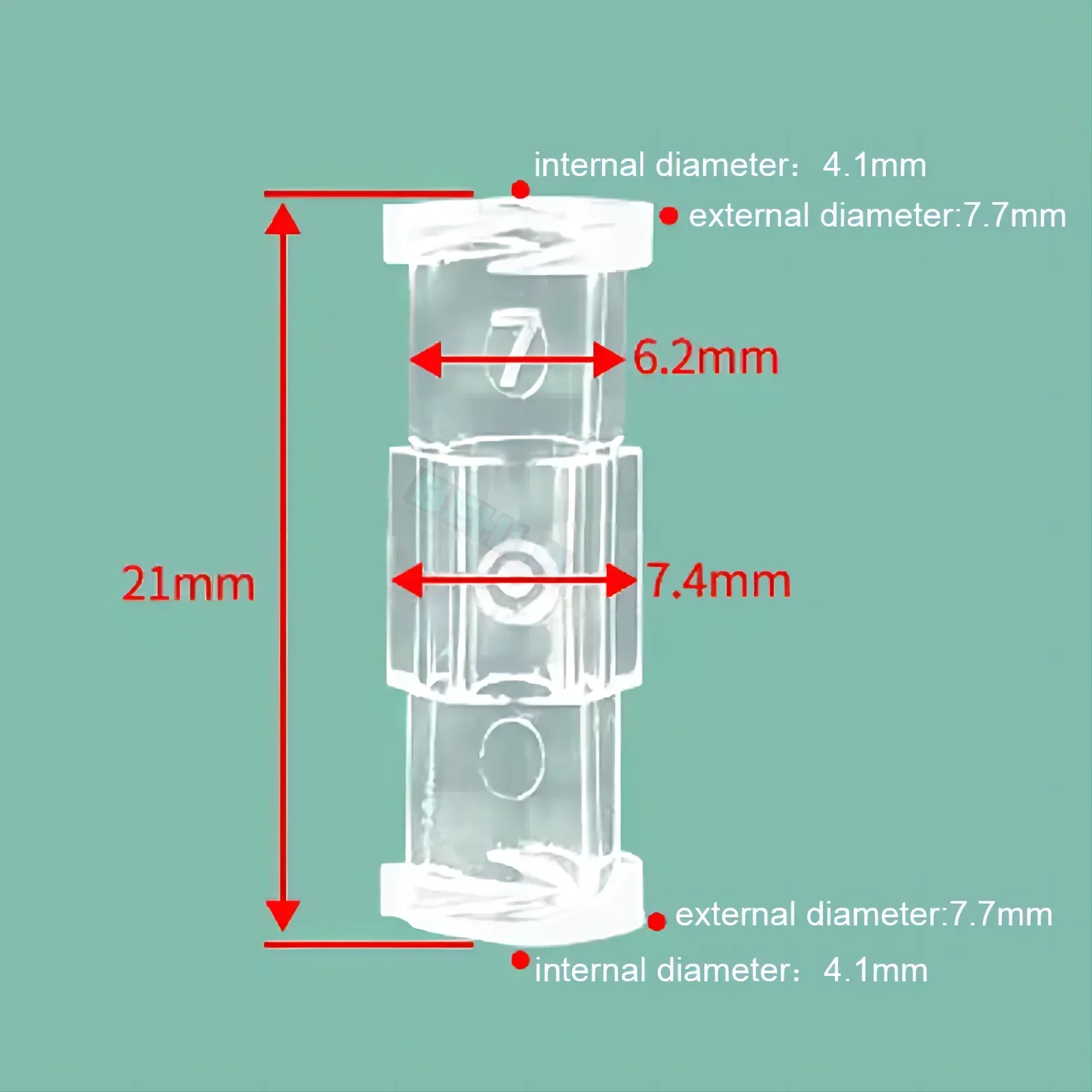 50/100pcs Injection accessories Leak Proof Double Helix Medical Sterile Luer Lock Adapter Transparent Plastic Syringe Connector