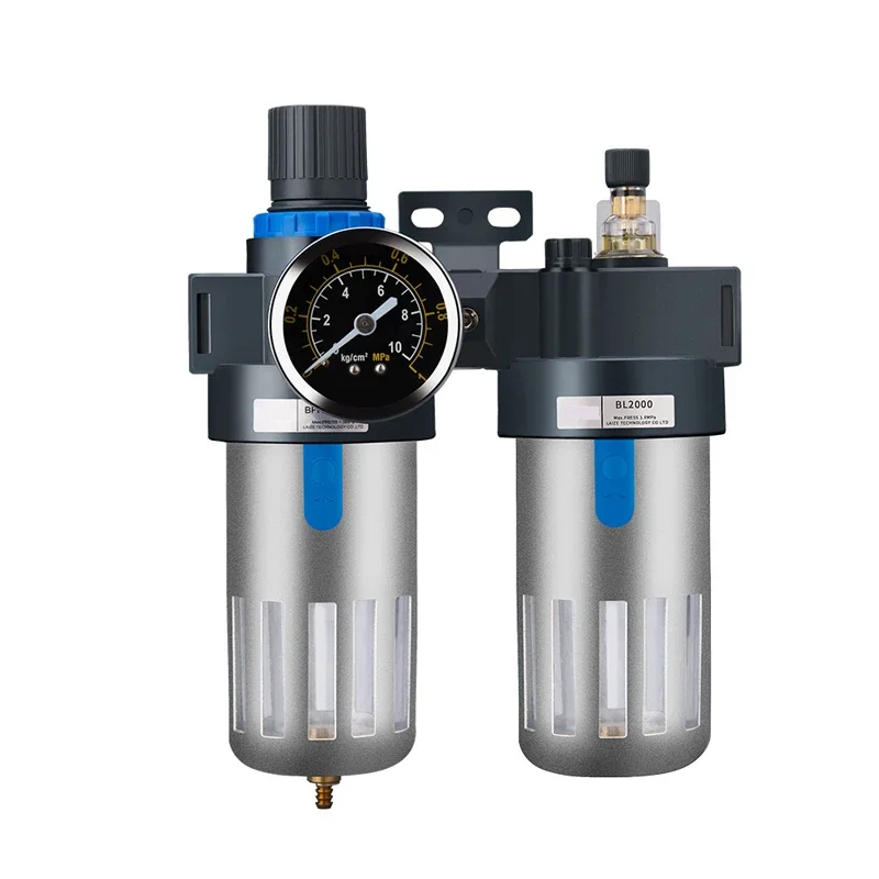 

AirTAC Type BC2000 Air Source Treatment Unit Oil Water Separator Processor Filter Lubricator Air Compressor Pressure Regulator