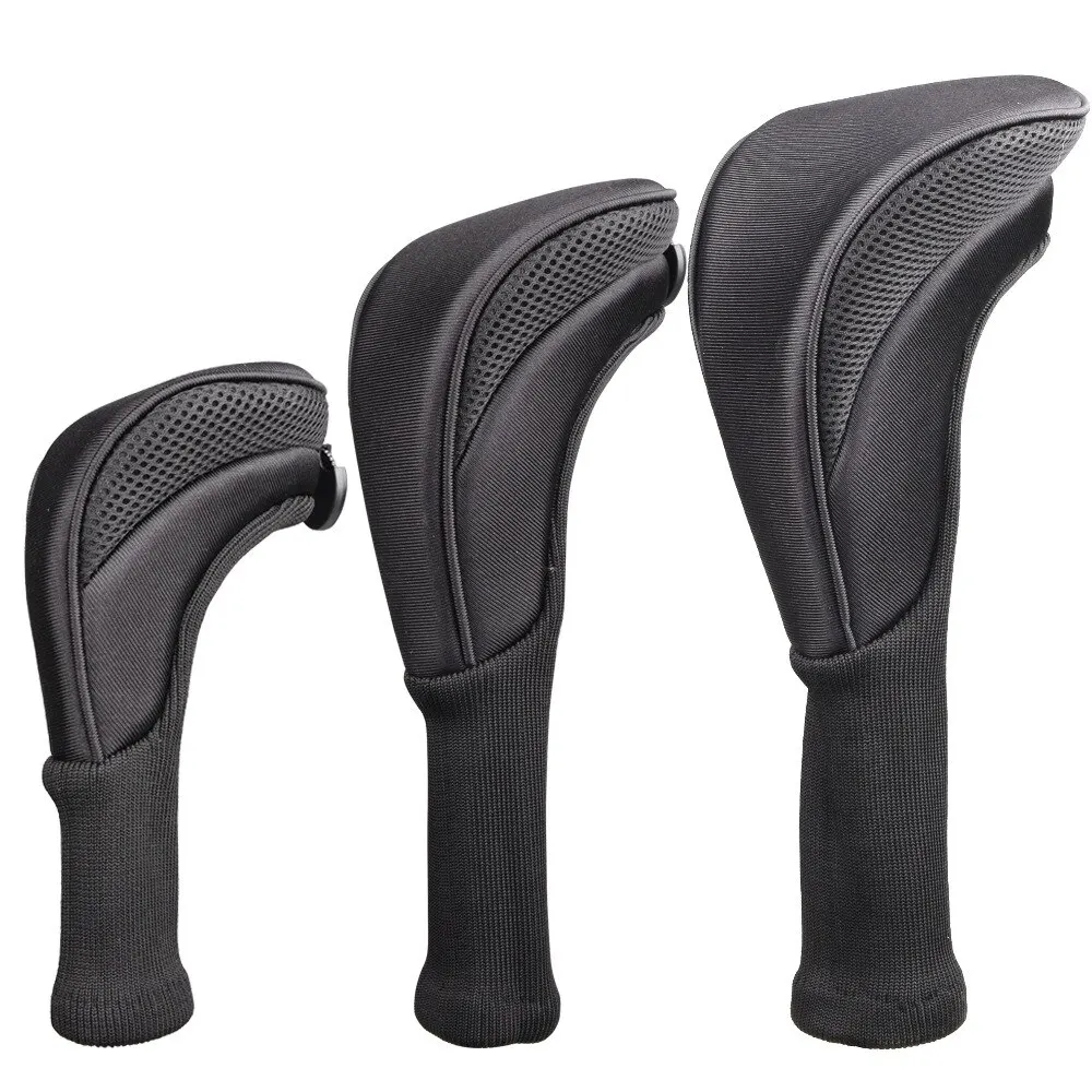 3 Piece Durable Long Neck Golf Club Head Covers, Provide the Best Protection, Show Your Style, Golf Accessories, Club Guards