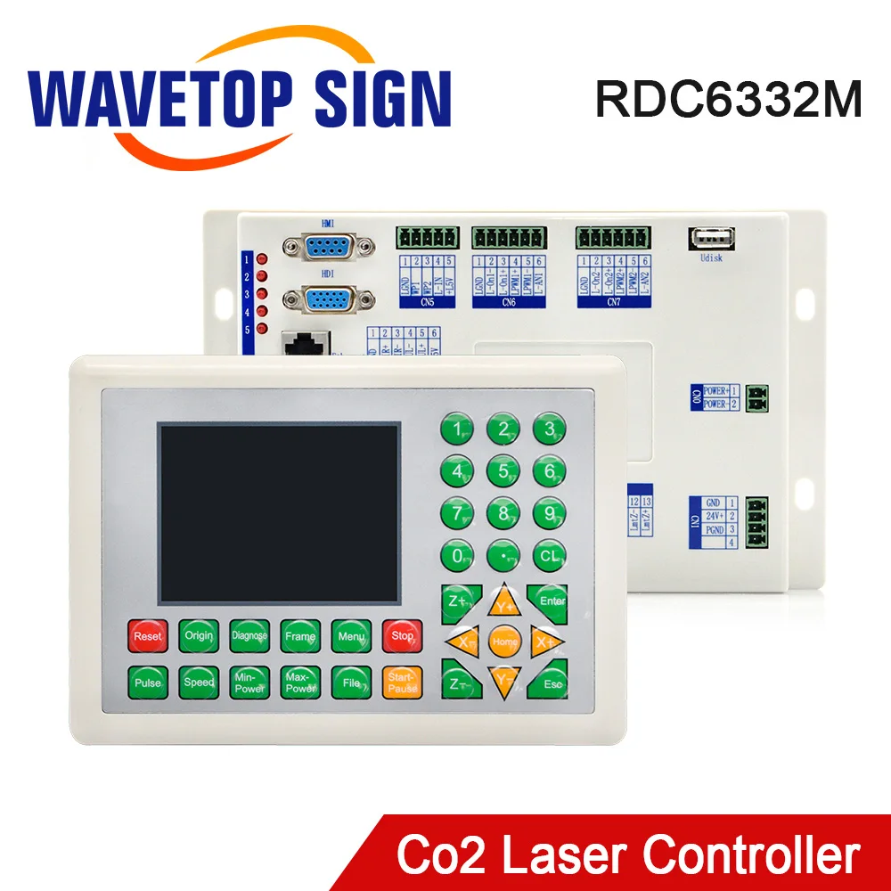 

WaveTopSign Ruida RDC6332M RDC6334M (With Touch Screen) Metal / Non-metal Laser Controller for Co2 Laser Engraver Cutter Machine