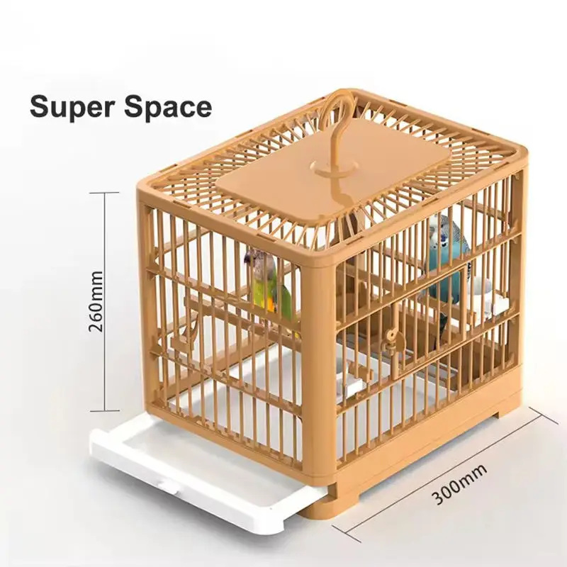 

Parrot cage, foldable small portable outdoor cage for home use, small bird specific large space, breathable viewing cage