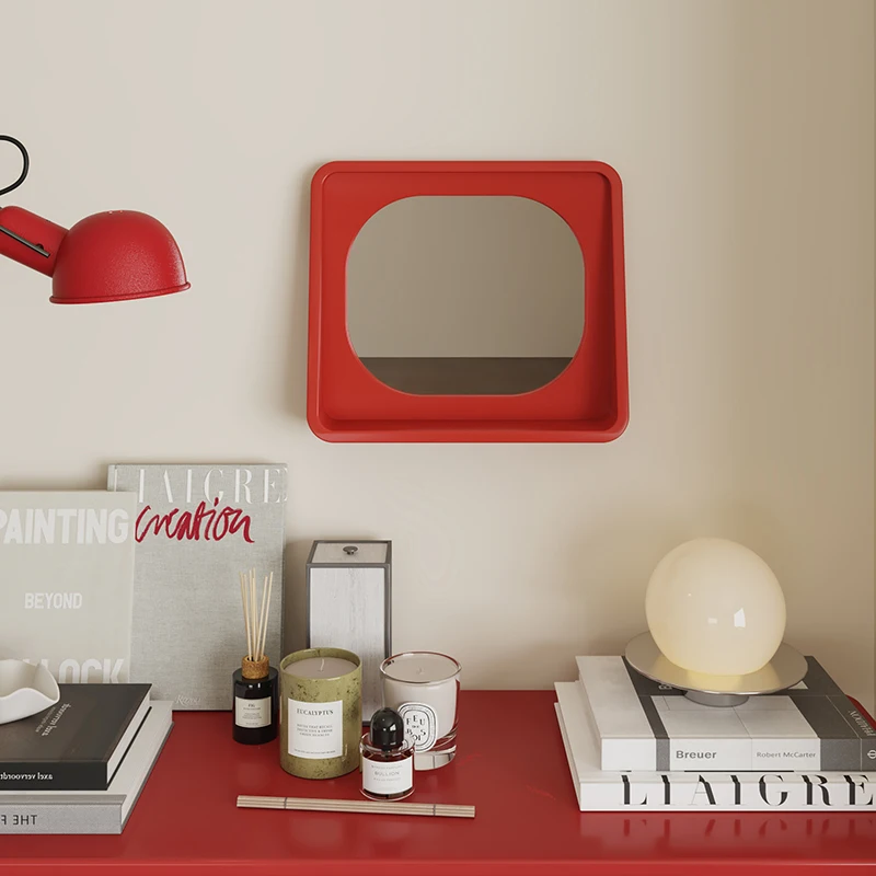 

Dopamine Color Makeup Mirror Bedroom Desktop Desktop Mirror Wall Hanging Household Beauty Dressing Mirror