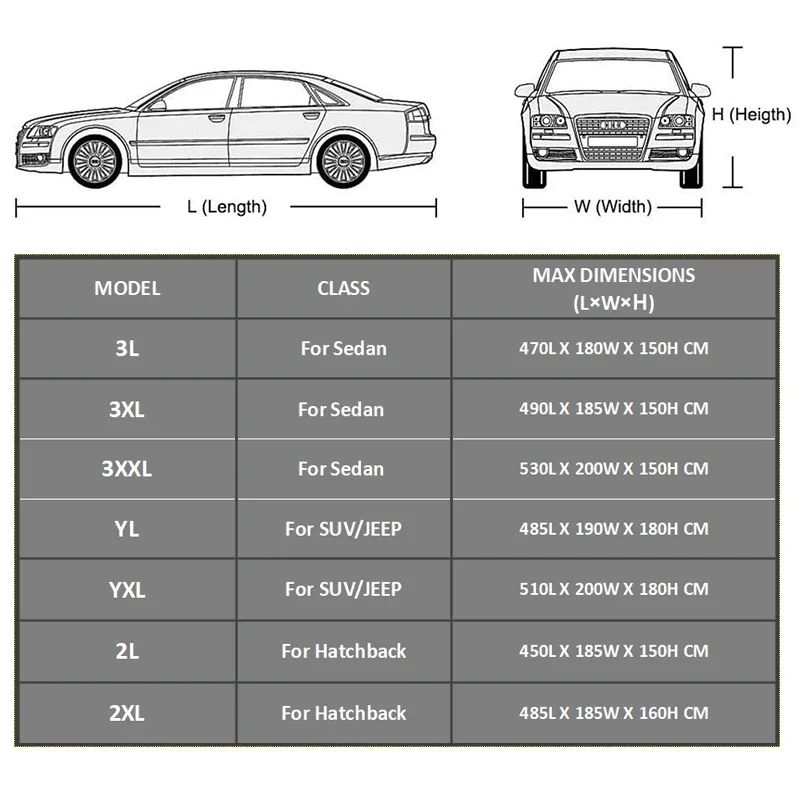 Kayme Add Cotton Car Cover Super Snow Cover Sunshade Waterproof Dustproof full universal auto protective for Sedan SUV