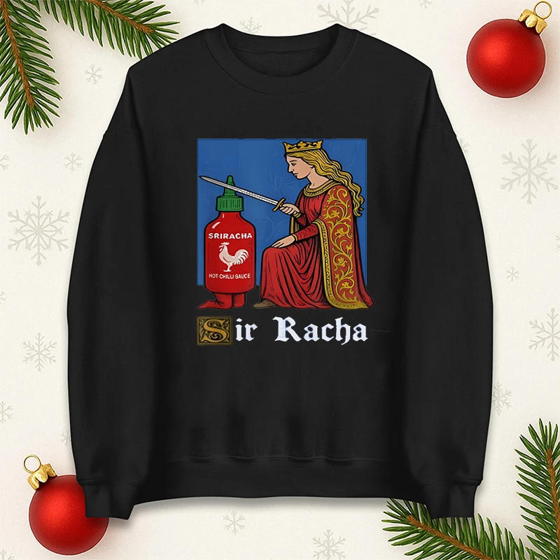 

Свитер Sir Racha, мужской пуловер, женская толстовка с капюшоном Sriracha, забавный джемпер Sir Racha Sir Racha, уличная одежда, женский свитер