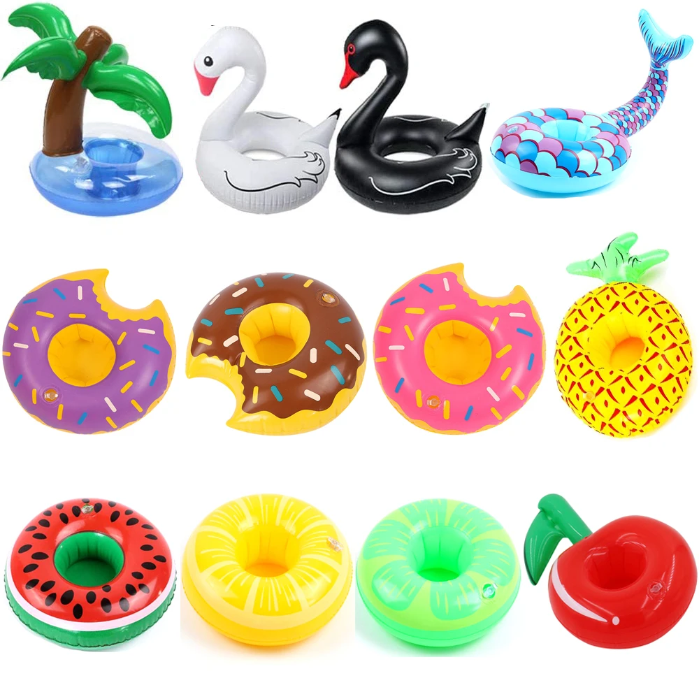 1Pcs Kids Toys Party Decoration Bar Coasters Swimming Pool Float Drink Floats Inflatable Drink Holders Inflatable Cup Coasters