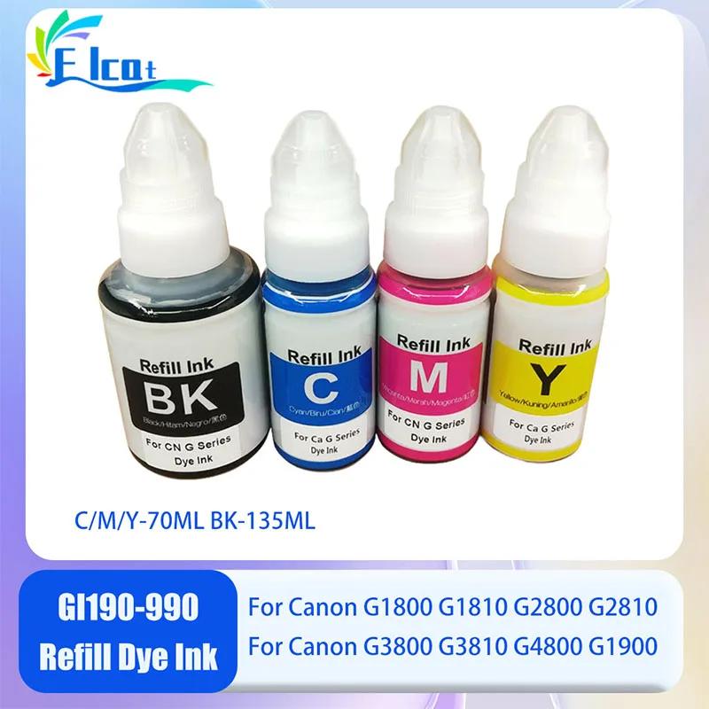

GI190 GI290 GI390 GI490 GI590 GI690 GI790 GI890 GI990 Refill Ink For Canon G1000 G2000 G2400 G3400 G4400 G2810 G3800 G3810 Ink