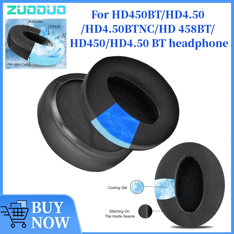 

ZUODUO Replacement Mesh / Ice / Leather Ear Pads for HD450BT / HD4.50 /HD4.50BTNC/ HD 458BT/ HD450/ HD4.50 BT Gaming Headphones
