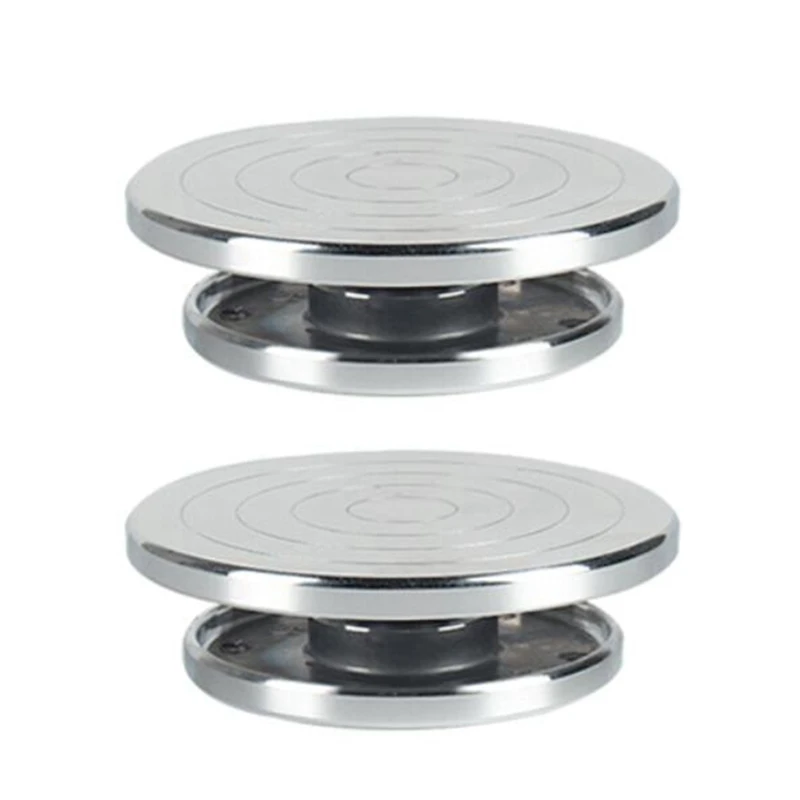 

2X 12/15Cm Double Face Use Aluminum Alloy Turntable For Ceramic Clay Sculpture Platform Pottery Wheel Rotating Tools