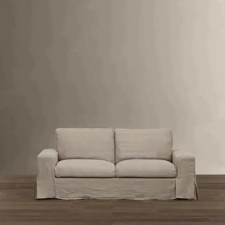 American skirt linen double triple sofa fully dismantled and washed B & B retro furniture