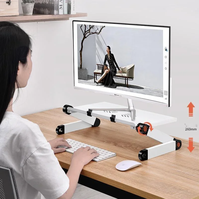 Ergonomic Adjustable Laptop Lift Table Portable Desktop Stand Screen Support Bracket for Comfortable Viewing Working