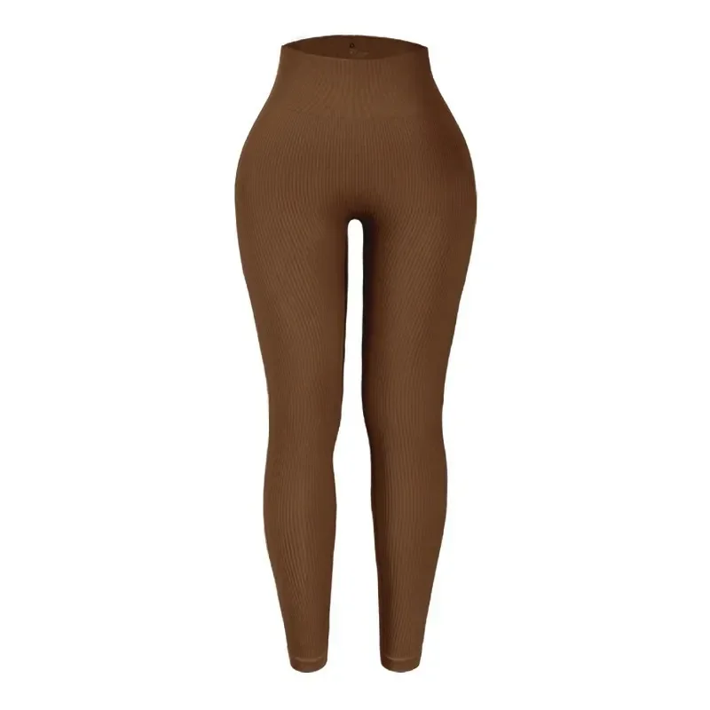 Leggings lavorati a maglia da donna collant Slim senza cuciture Gym Trainning Running vita alta Hip lifting pantaloni Fitness Yoga elastici alti