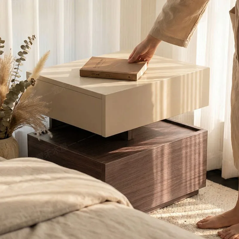Simple Vanity Bedside Table Decor Trendy Korean Unique Storage Bedroom Nightstand Comfortable Corner Muebles Hotel Furniture