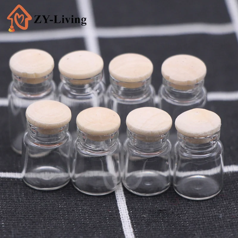 4Pcs/set Doll House Mini Candy Jar Kitchen Food Play Scene Transparent Storage Jar