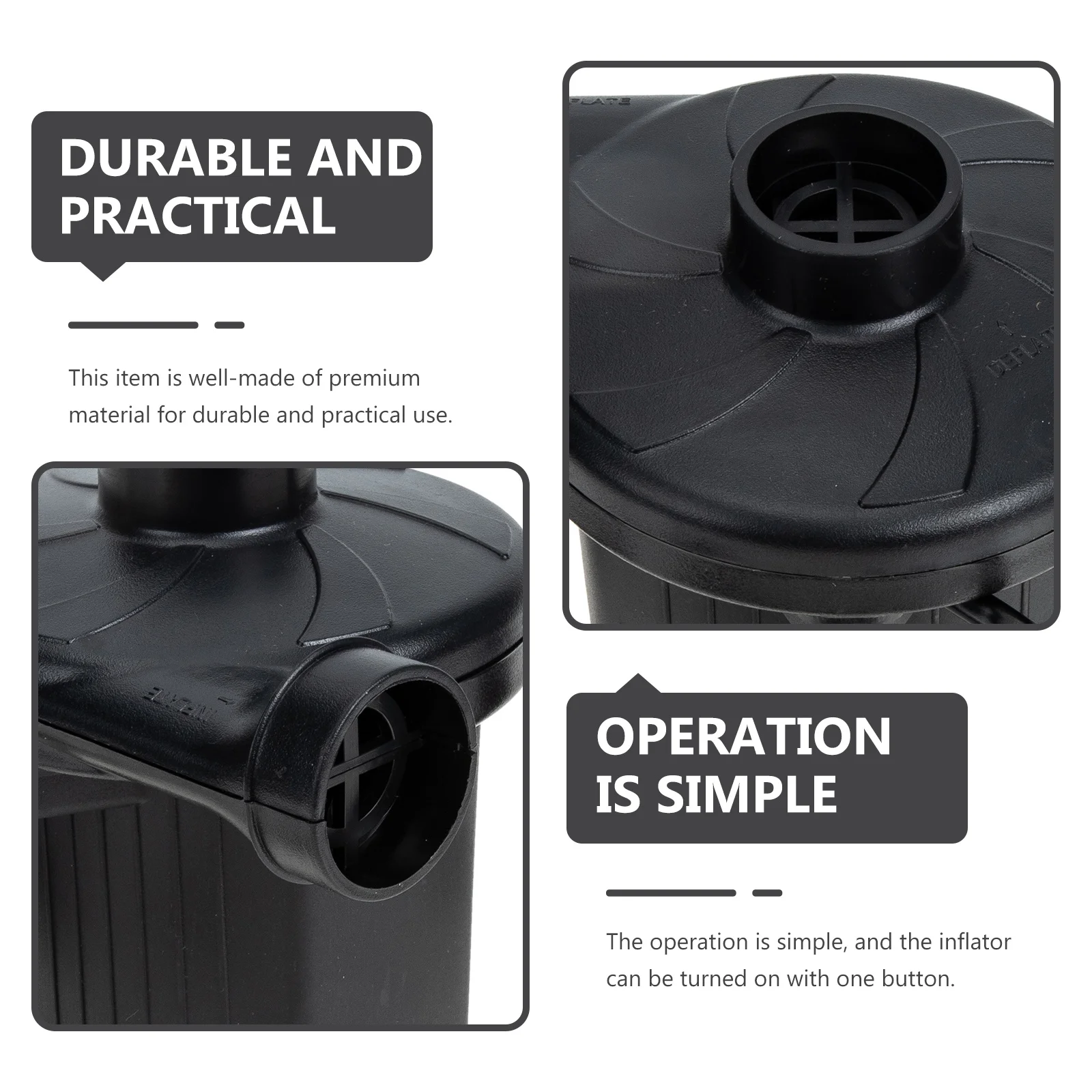 1Set مضخة هواء كهربائية خفيفة الوزن محمولة ذات استخدام مزدوج نافخة للمرتبة بركة طوف تعويم ضاغط الولايات المتحدة التوصيل #4