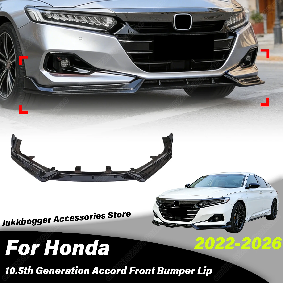 

Для Honda Accord 10.5-го поколения 2022-2026: Декоративный сплиттер-спойлер для переднего бампера автомобиля