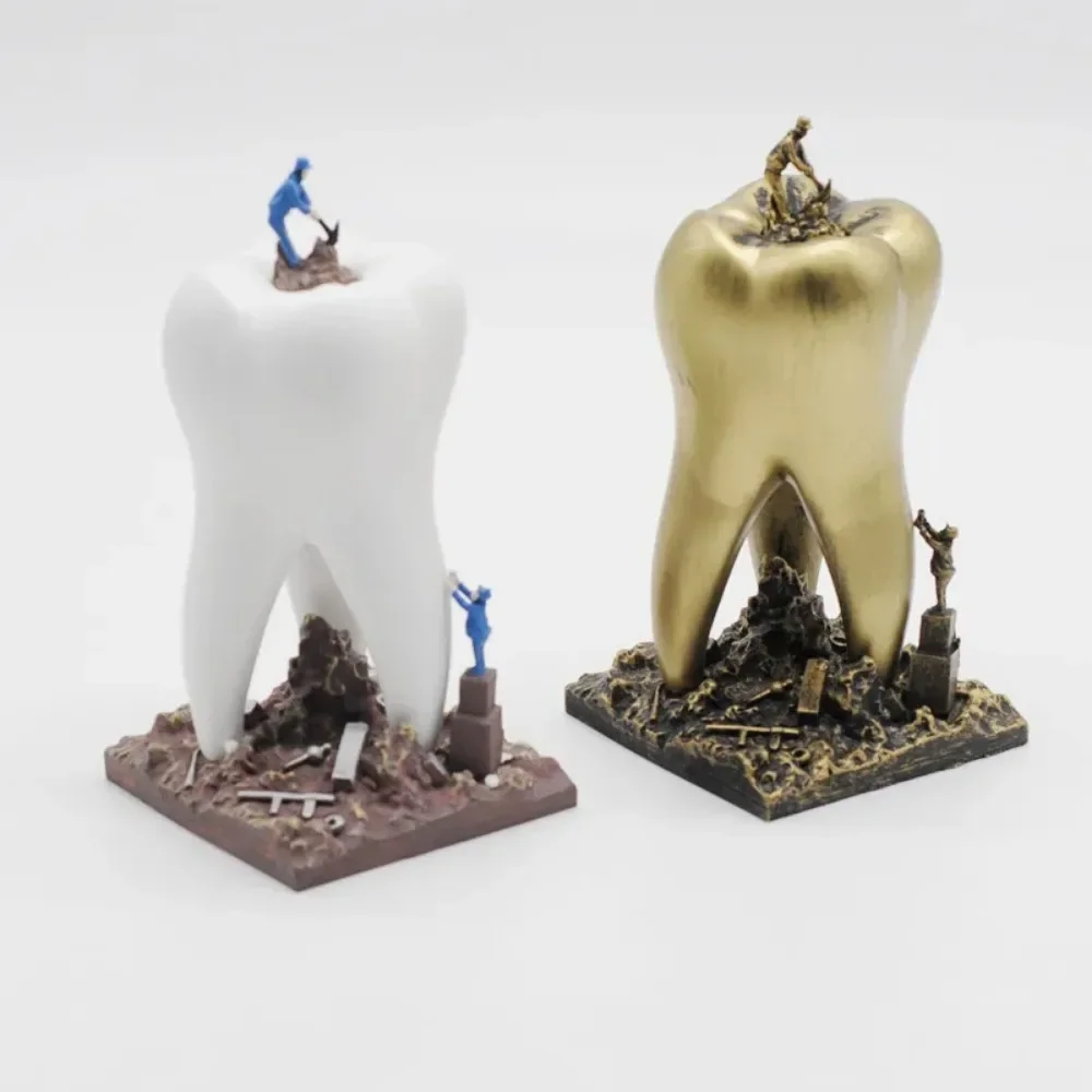 1 pz regalo dentista giocattoli in resina dentale artware denti artigianato odontoiatria clinica decorazione articoli di arredamento scultura creativa