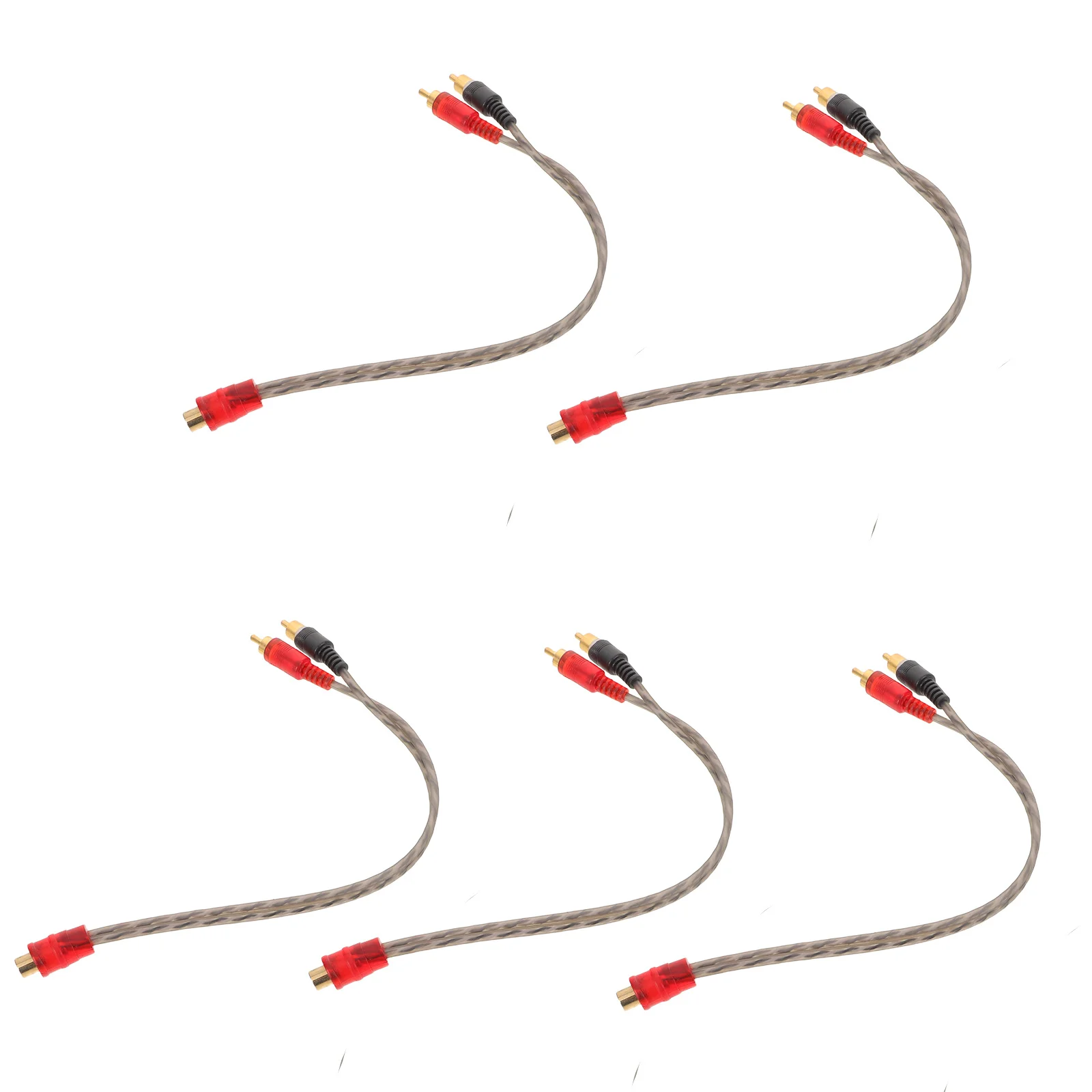

5pcs Car Audio Cable Rca Female To Dual Male Splitter Y Shaped Adapter For Speaker Stereo System Rca Car Audio Splitter Cable