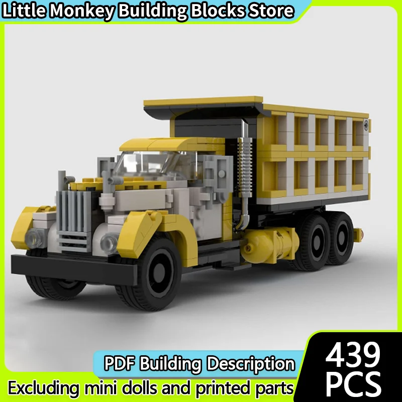 

Модель городской автомобиль MOC, строительные кирпичи, винтажный сверхмощный самосвал, модульная технология, детские праздничные подарки, сборные игрушки, костюм