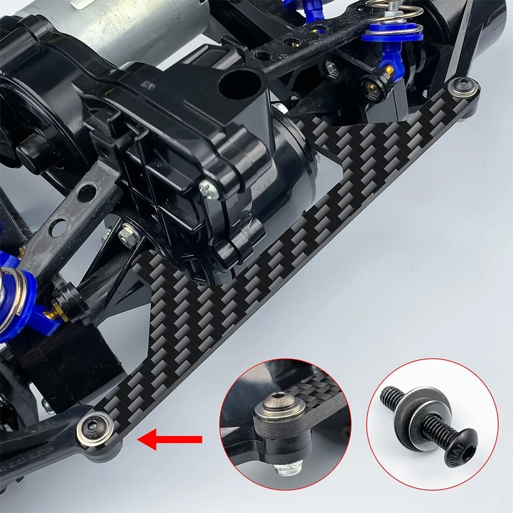 Carbon Fiber Rear Steering Lock Plate for 1/10 Tamiya Clod Buster 4X4X4 Bullhead Upgrades Accessories Parts